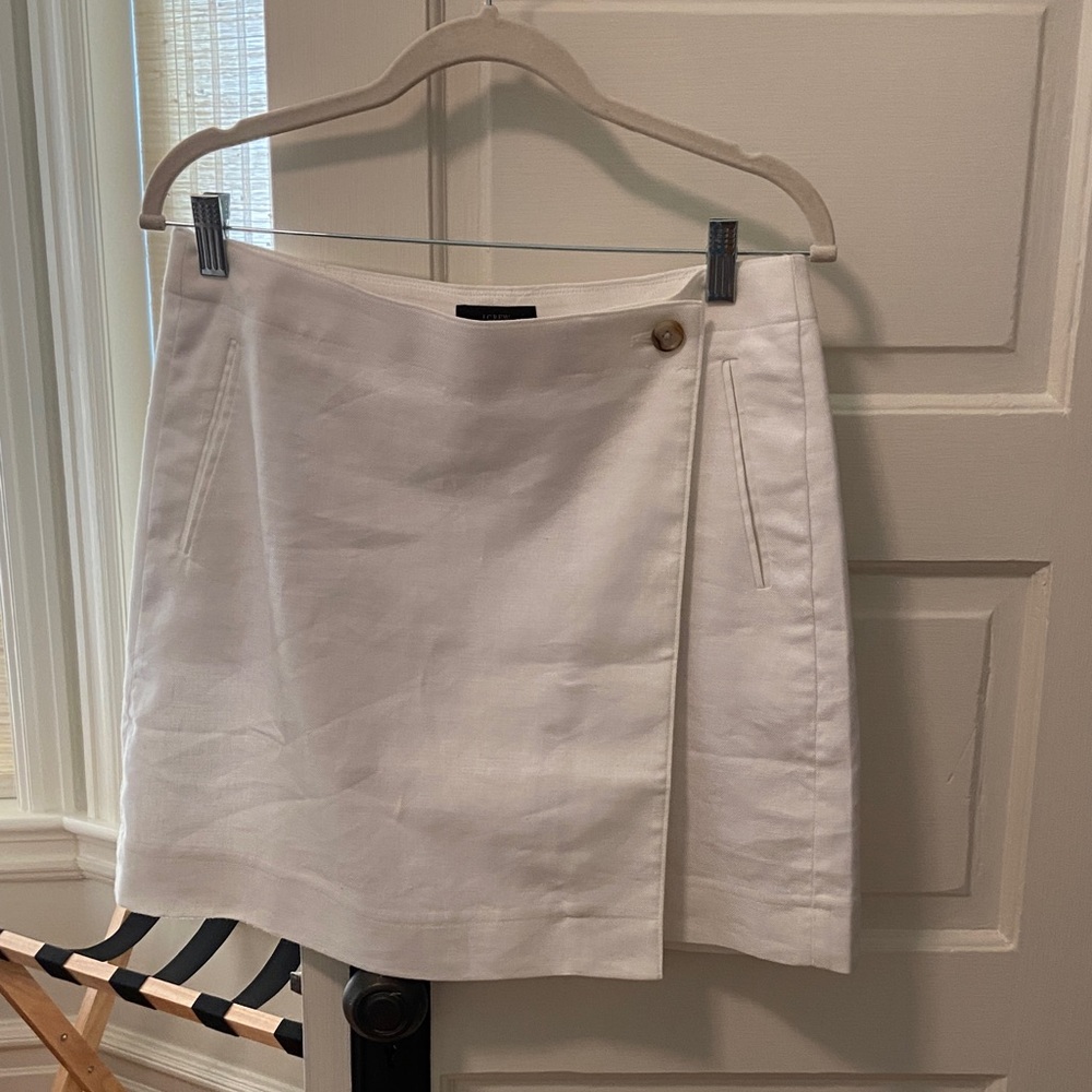 J. Crew White Mini Skirt